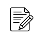 Best Freelance Digital Markerer in Dubai,Content writing and editing document icon with pencil, representing content marketing, blog writing, copywriting, and digital marketing.